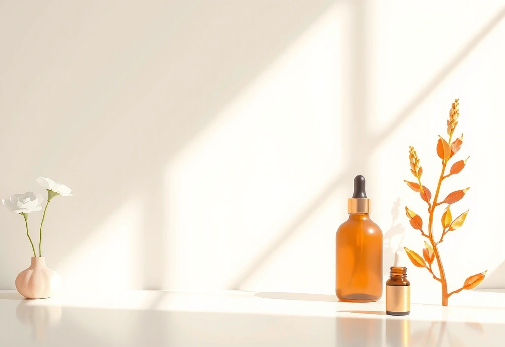 Abstract image related to wellness, skincare, or natural health, no text. Focus on a gentle, calm scene with soft lighting.